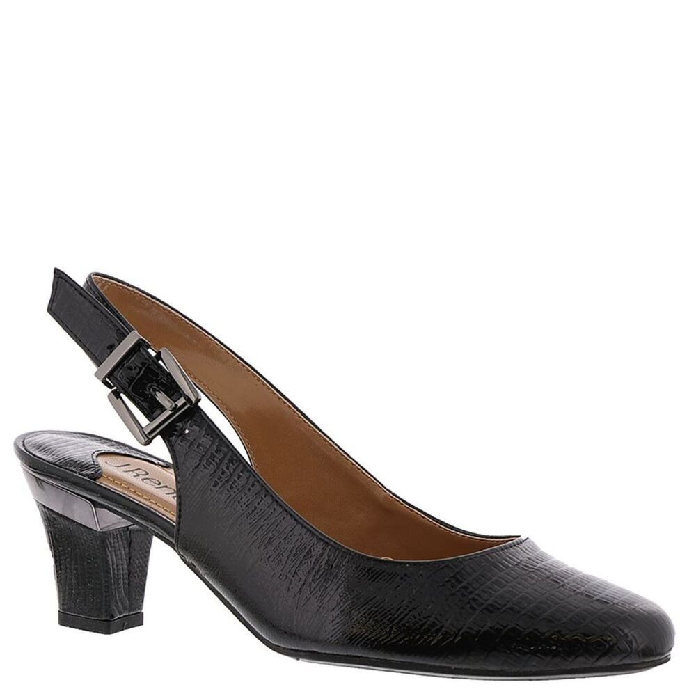 J. RENEE' Malree Black Slingback Mules, Size 10 Medium